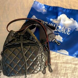MZ Wallace Crosby Drawstring Crossbody/Shoulder Bucket Bag, like new!